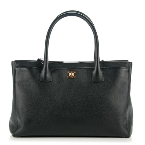 chanel calfskin cerf executive shopper tote|CHANEL Calfskin Cerf Executive Shopper Tote Black.